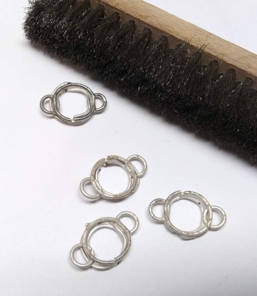 Judy Larson's Rustic Silver Links - , Findings & Components, Toggles & Clasps, Earwire & Headpin, Butane Torch, Soldering, Solder, rustic Argentium links